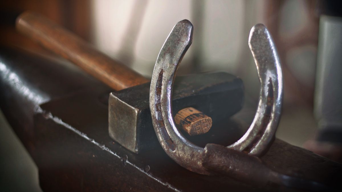 horseshoe on wedding card