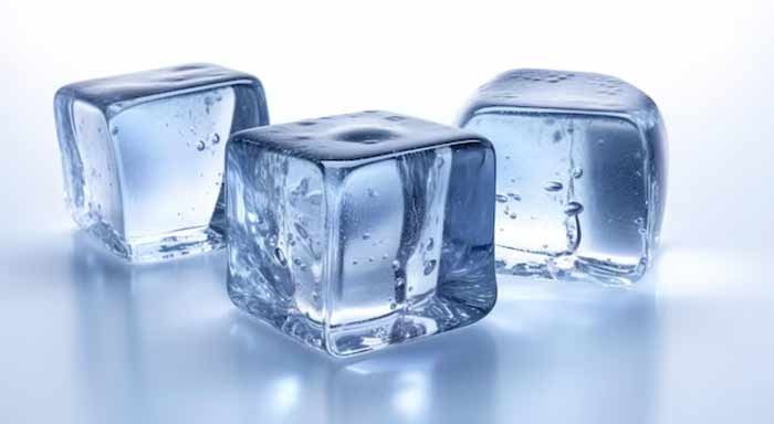 ice clear and cloudy