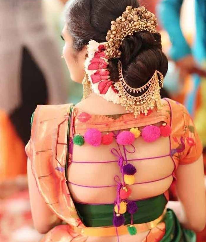 latkan designs for newly wed blouse