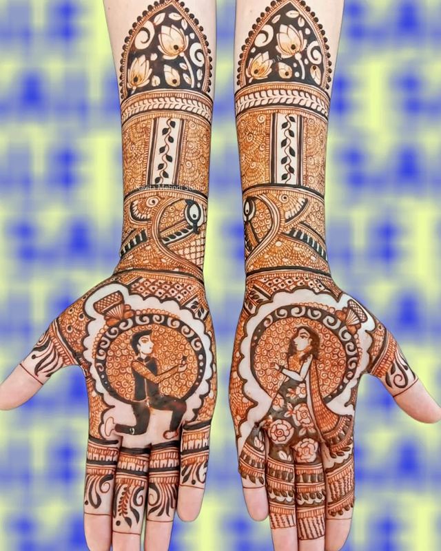 simple rajasthani mehndi designs front hand