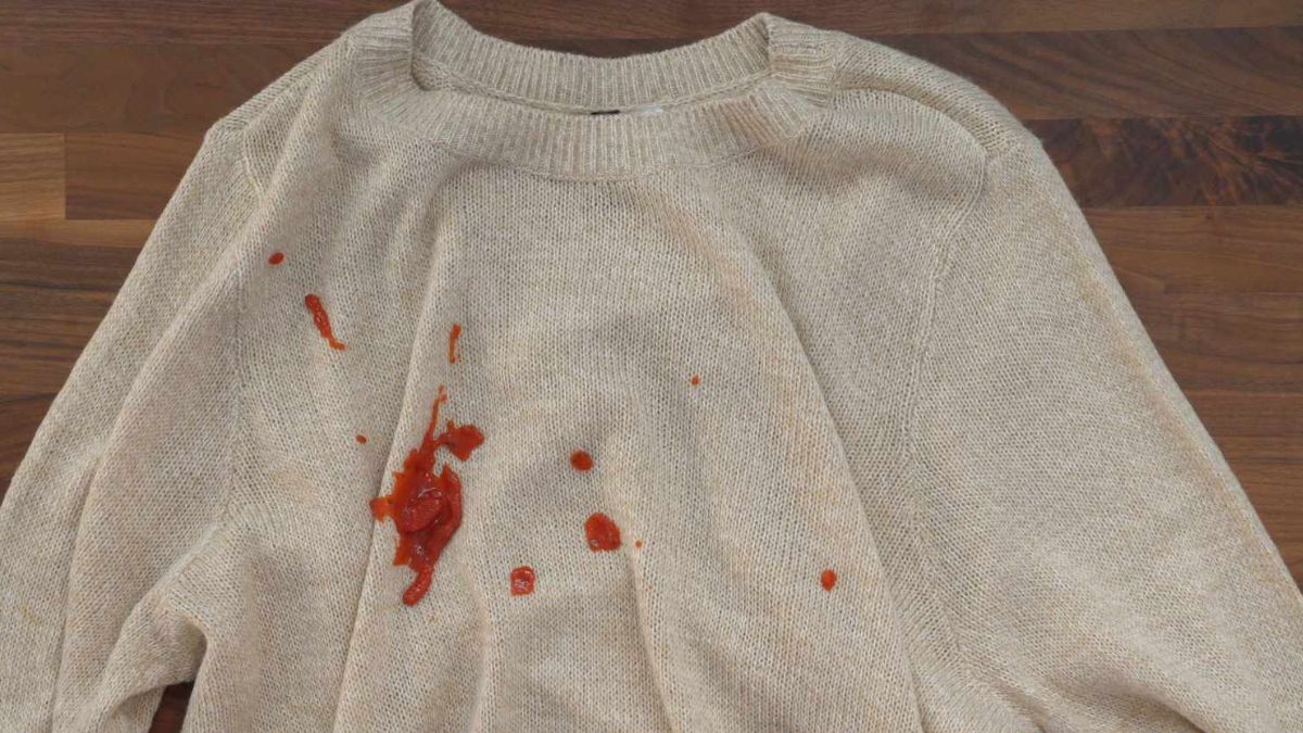 ways to clean stain on white sweater