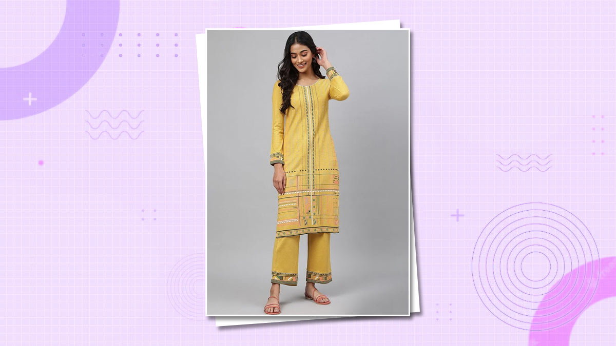 Indian Traditional Stylish Woolen Full Sleeve Kurti & Palazzo Set For  Womens FRS | eBay
