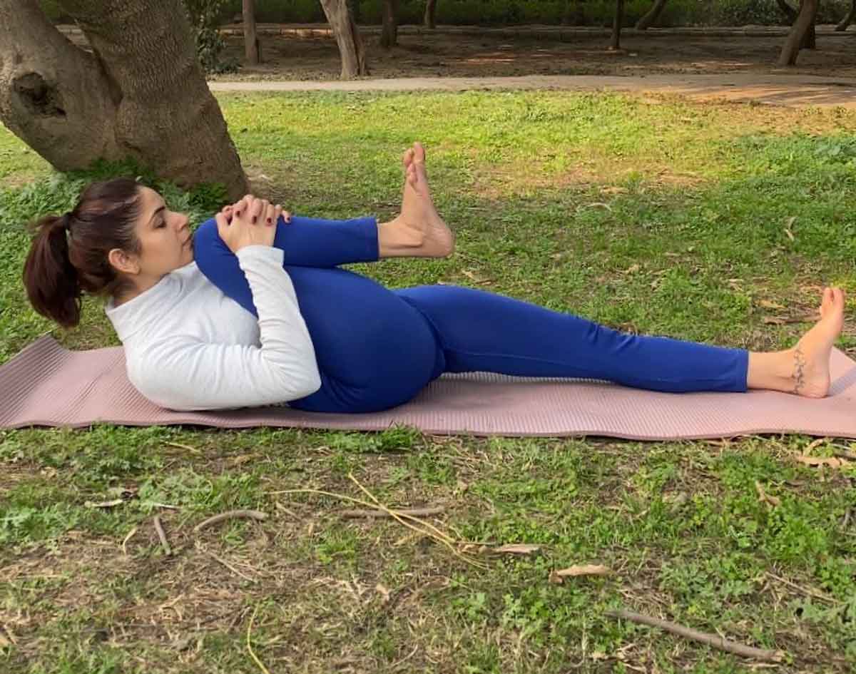 Supta pawanmuktasana  for Constipation