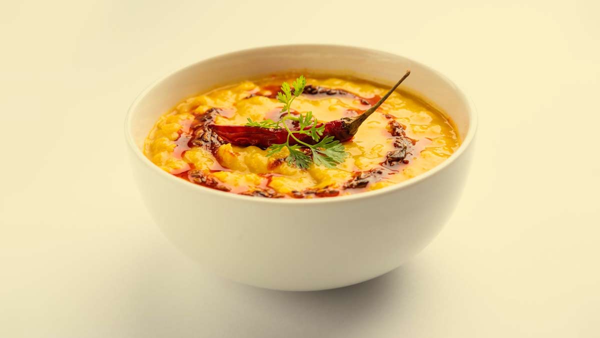 add red chilli to add flavour dal