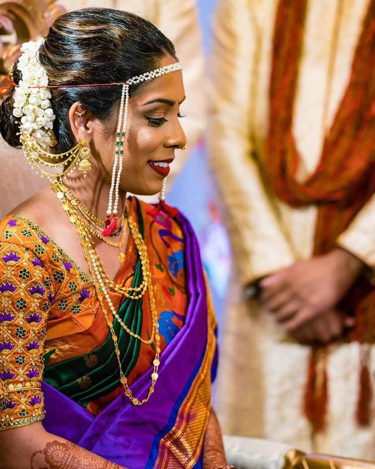 bridal look of maharashtra