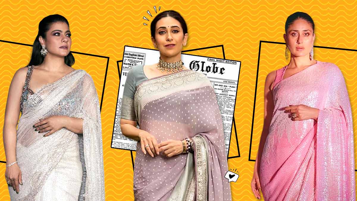 stylish saree designs for  plus ladies in hindi