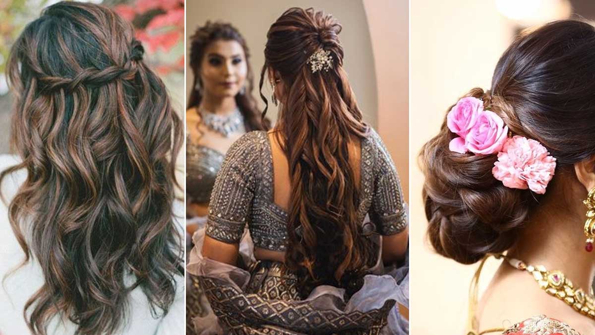 Festive/Wedding Guest Hairstyle for very thin hair// Indian Party Bun  Hairstyle for medium hair - YouTube