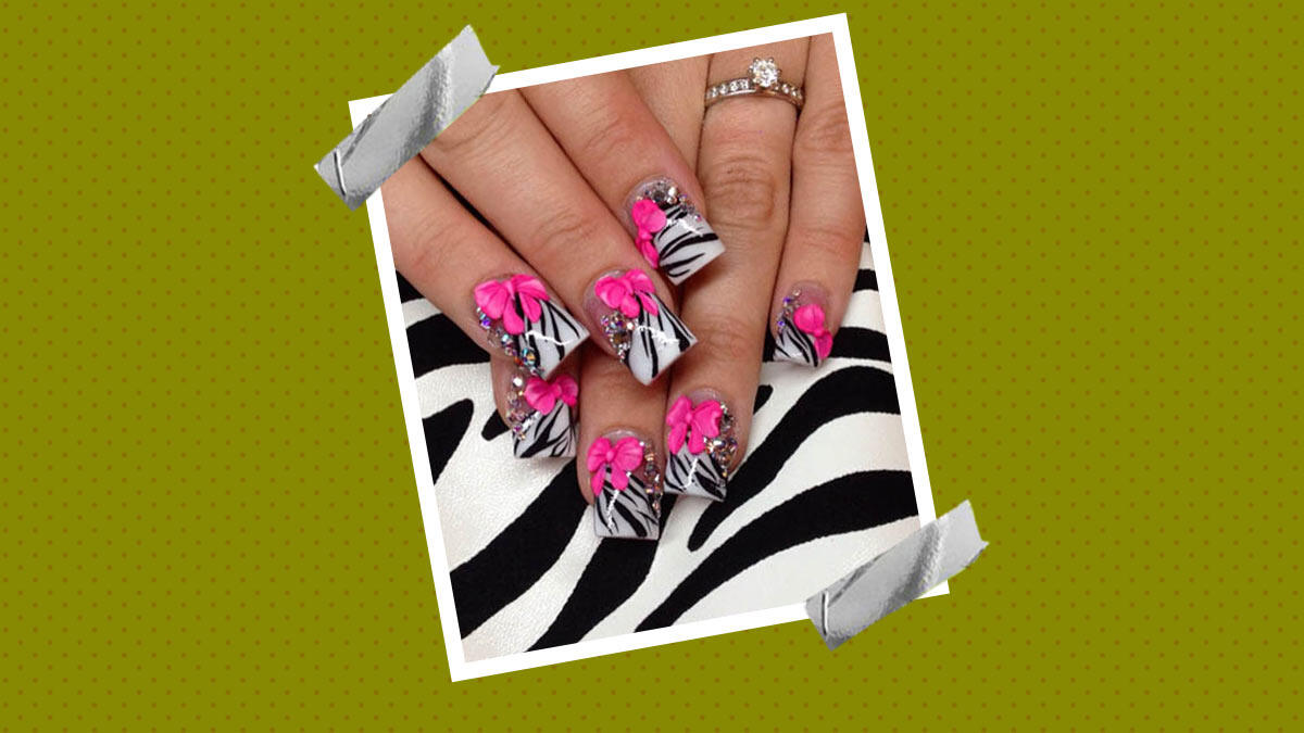 Beautiful Pink Nail Art Bow Jewelry Stock Photo 1437423872 | Shutterstock