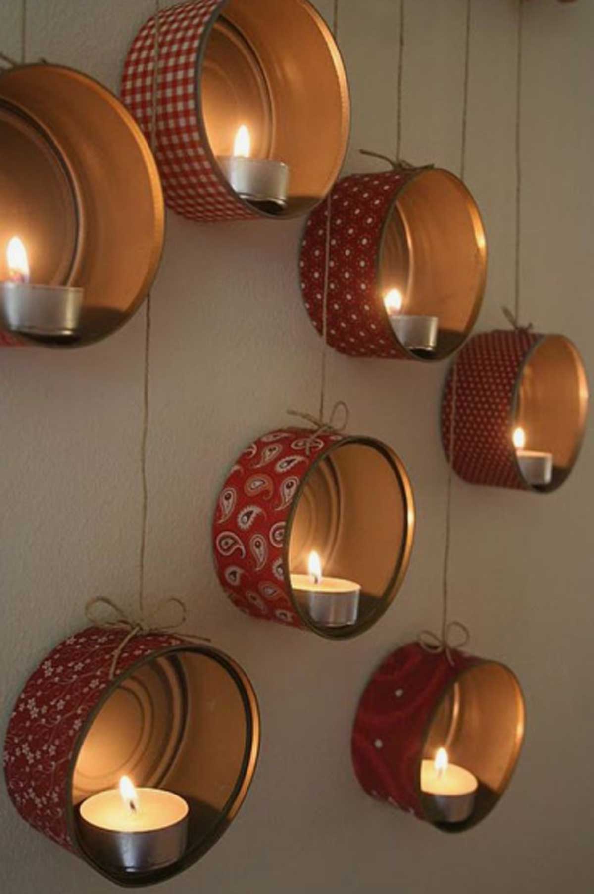 decorate wall with old diyas