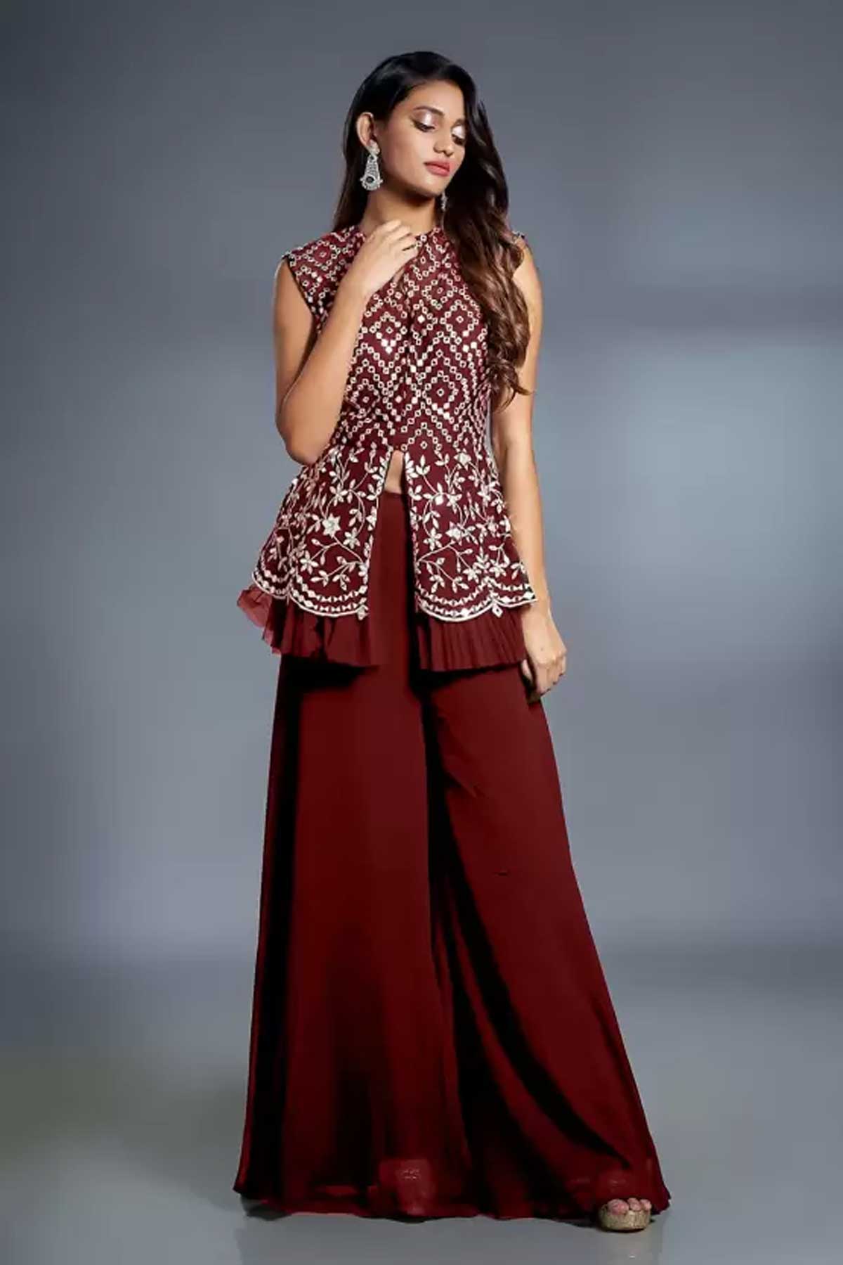 frill kurti sharara