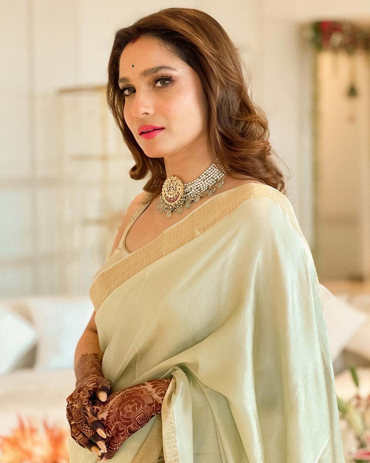 अंकिता लोखंडे का कुंदन हार heavy choker set designs