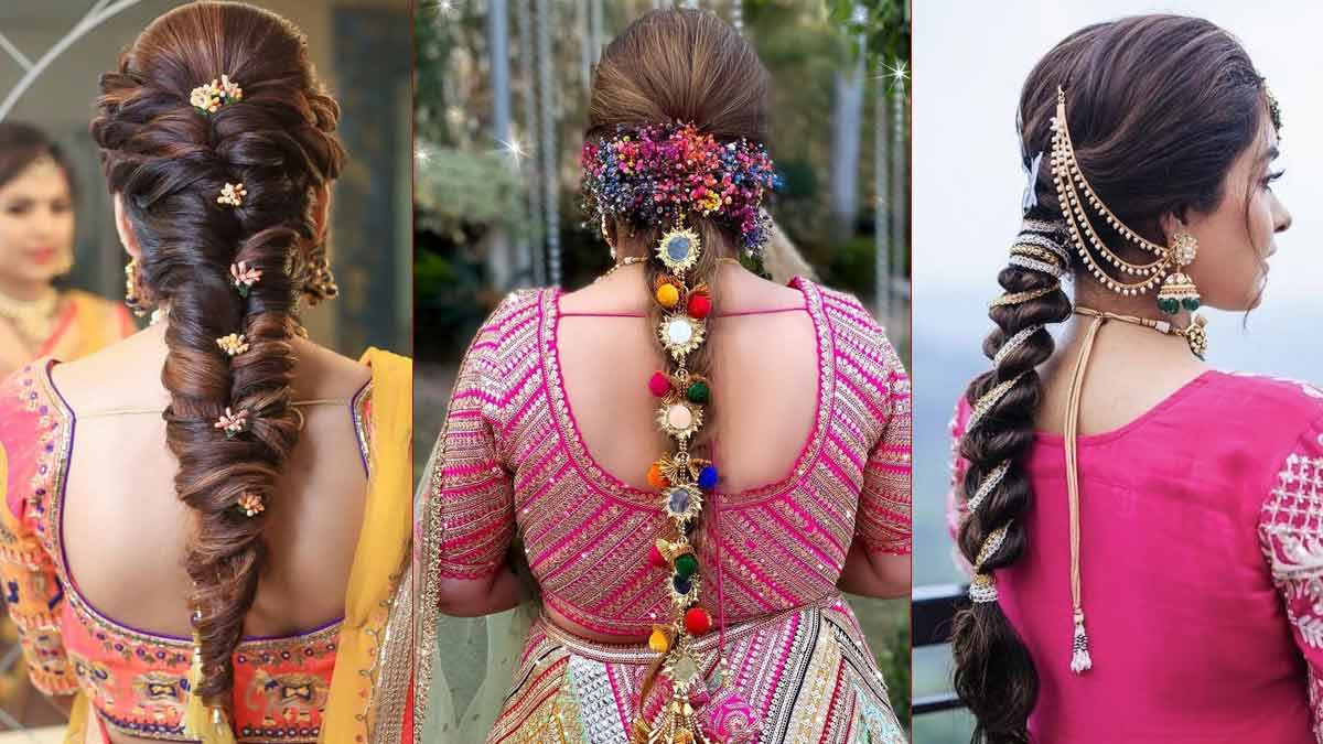 latest braid hair style for lohri in  hindi