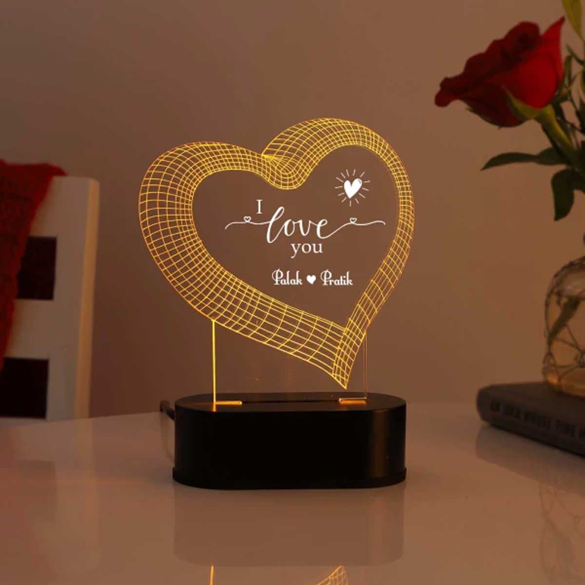 led heart show piece