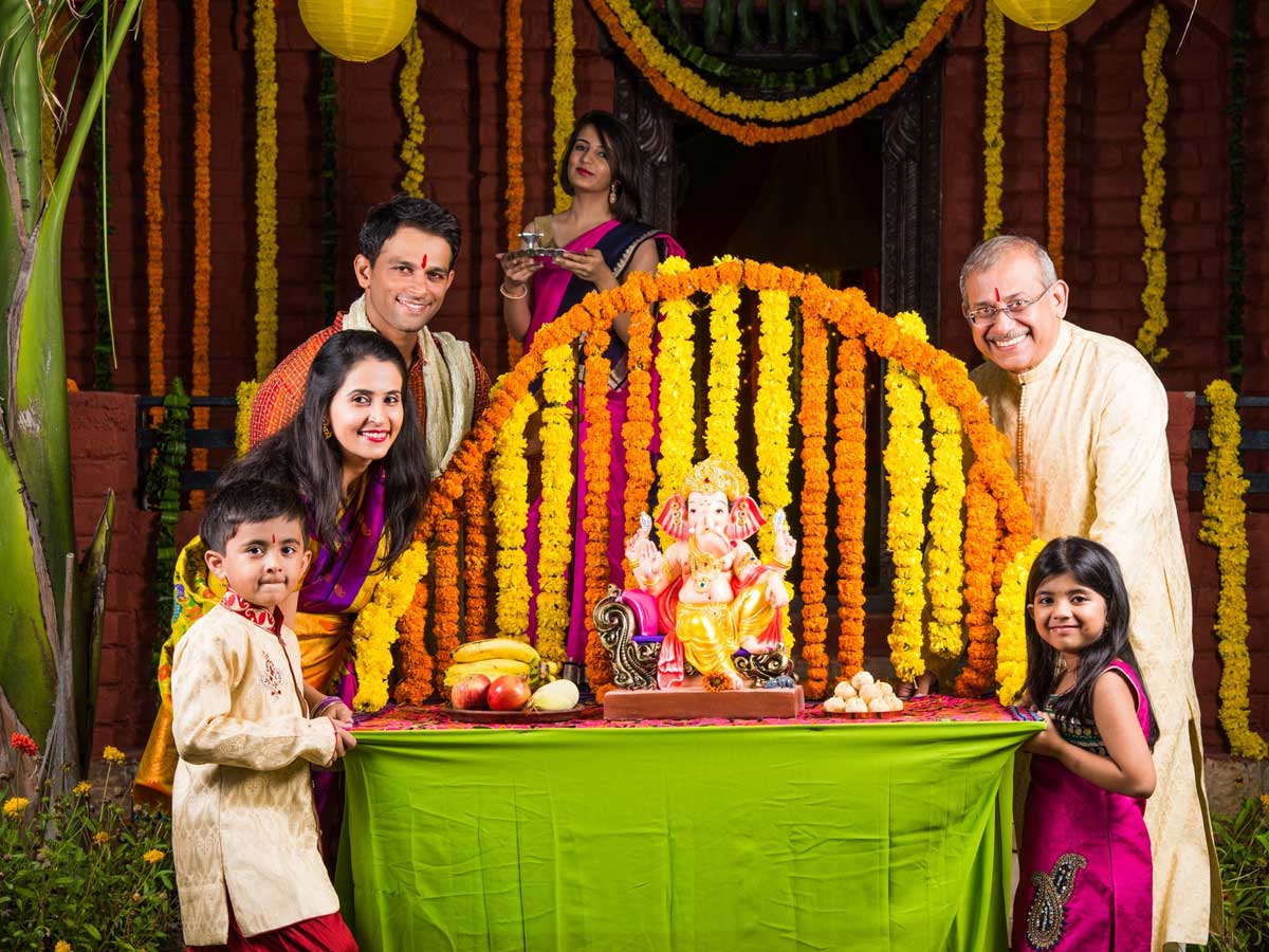 marigold flower to ganpati
