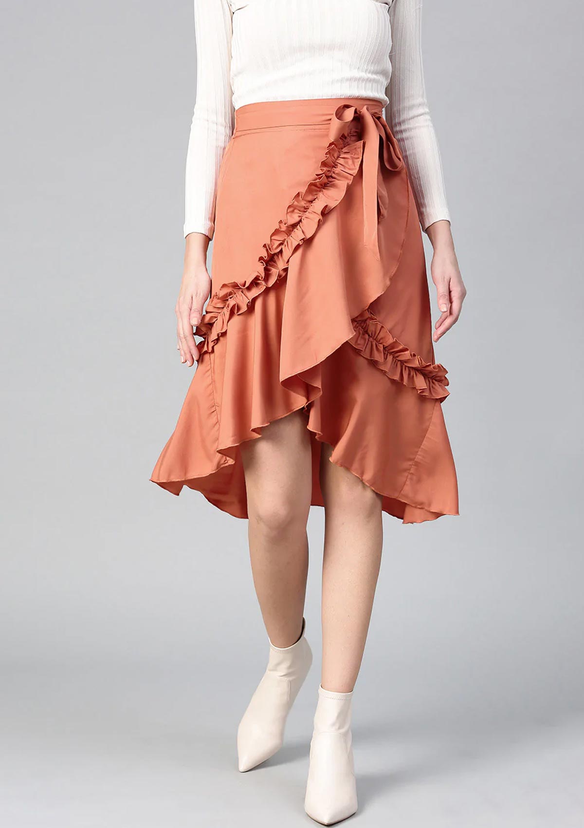 रफल्ड स्कर्ट ruffled skirt