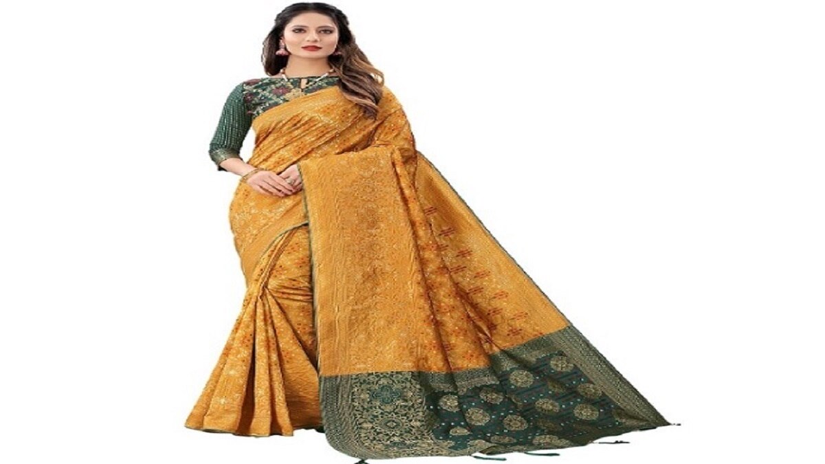 Buy Indian Women Women's Cotton Fancy Designer Saree (PL23010_Green) at  Amazon.in