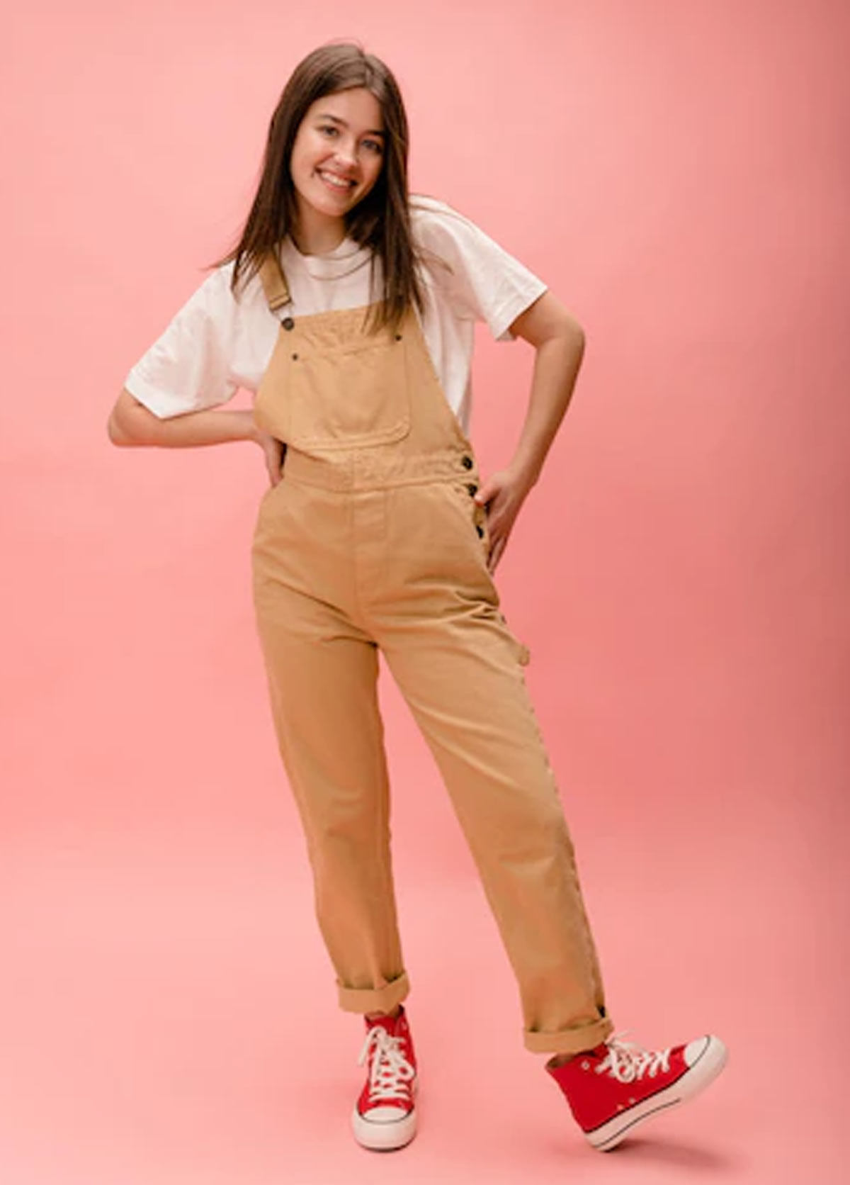 solid color jumpsuits fir short height girl