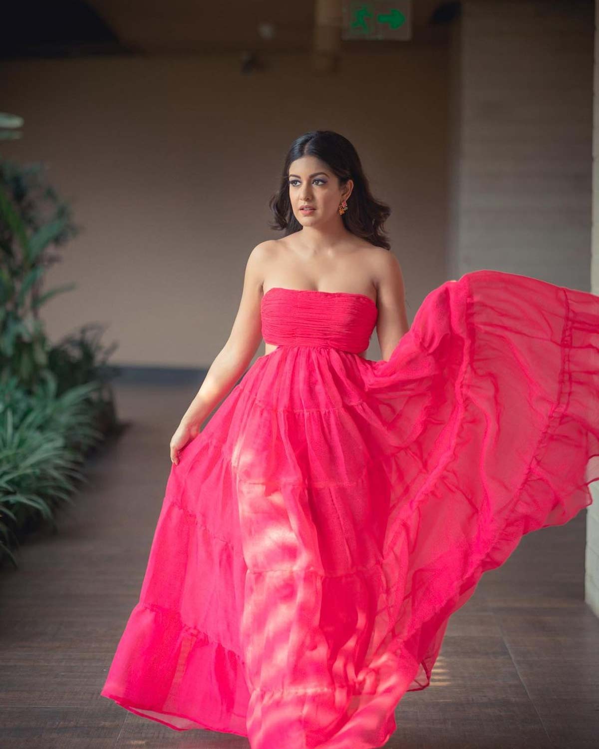 Flared gown look