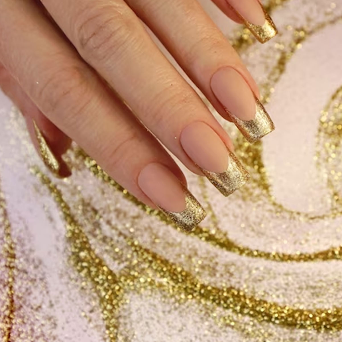 Glitter nail art designs