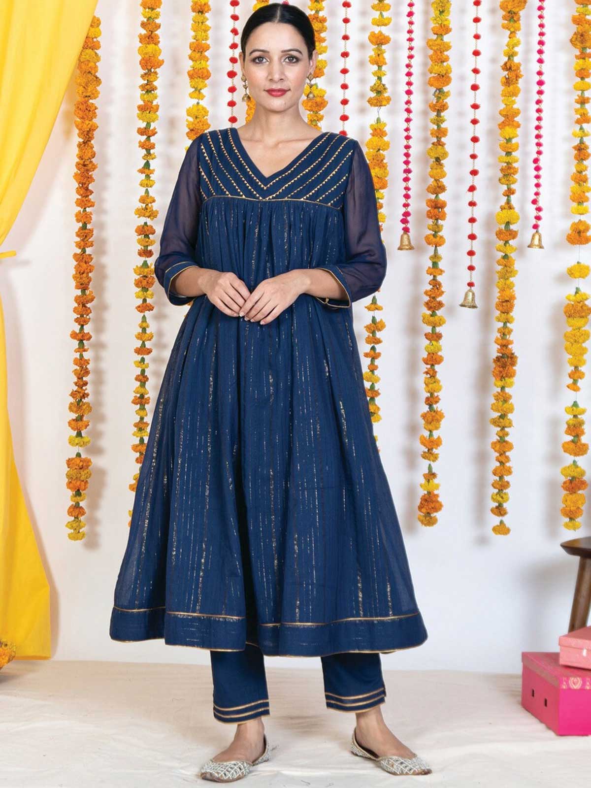 Gotta patti blue anarkali
