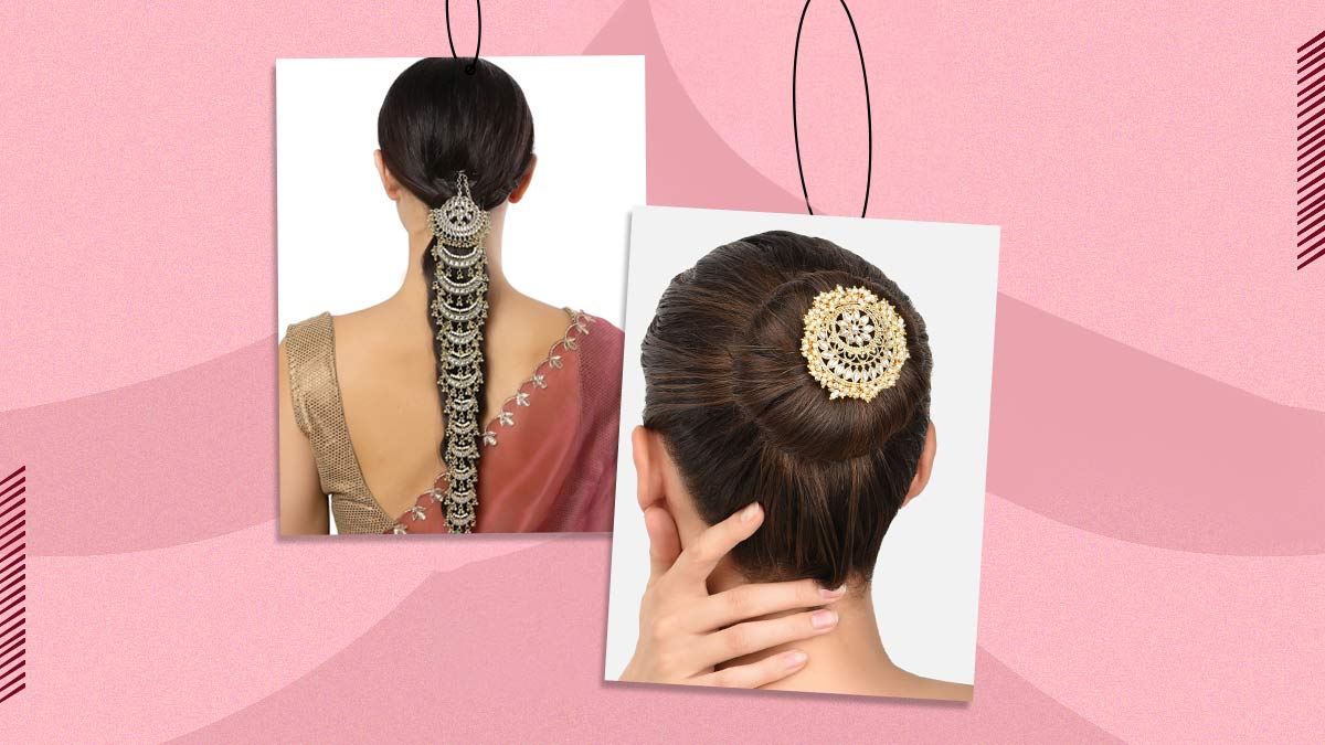 Pearl Hair Bun Pins/Ambada Pins/Khopa In Triangle Shape _Hayagi (Pune)