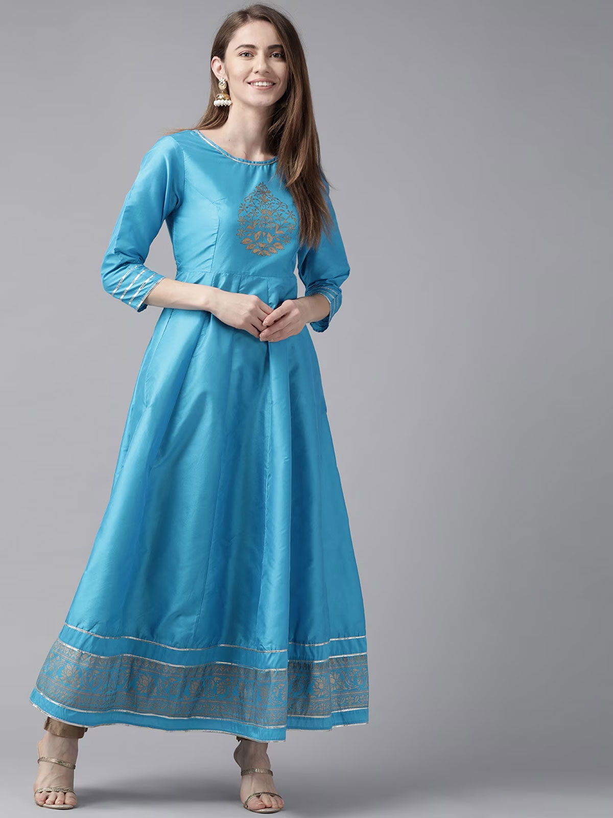 Hand work anarkali suit