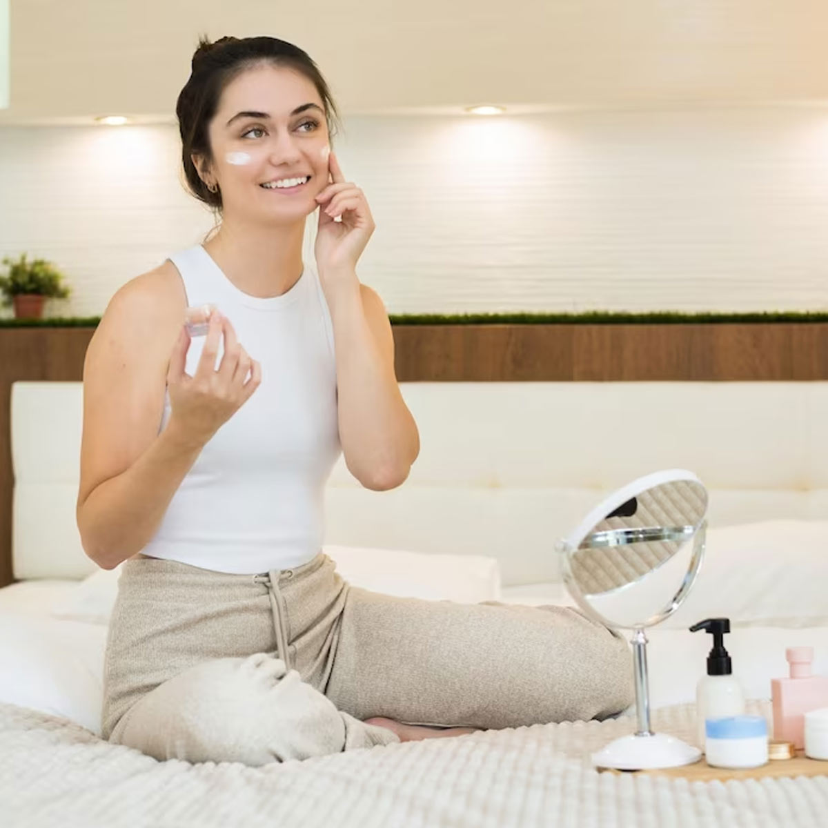 Night skin care routine