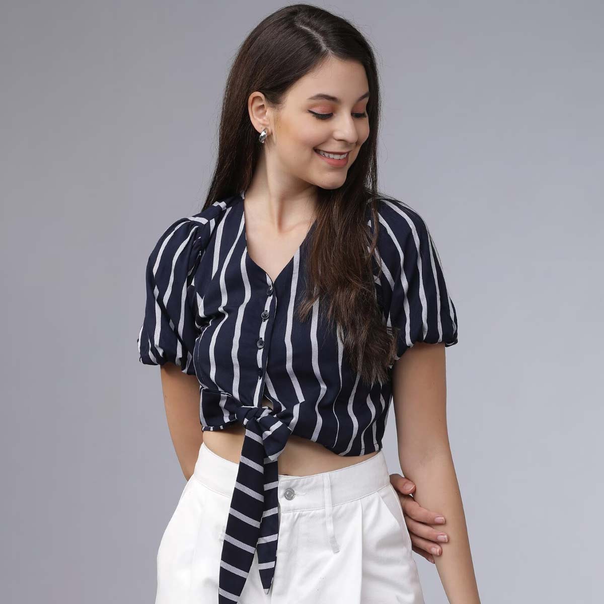 Strip style crop top