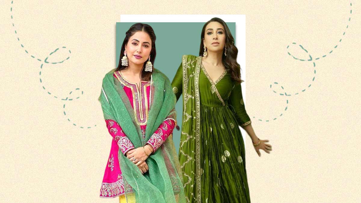 fancy green colour dupatta designs for sawan hindi