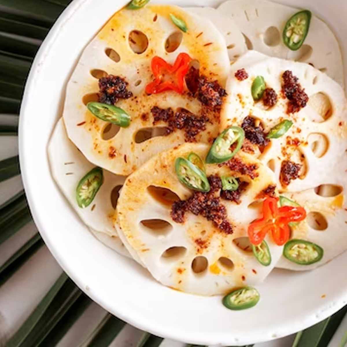 honey chilli lotus stem recipe