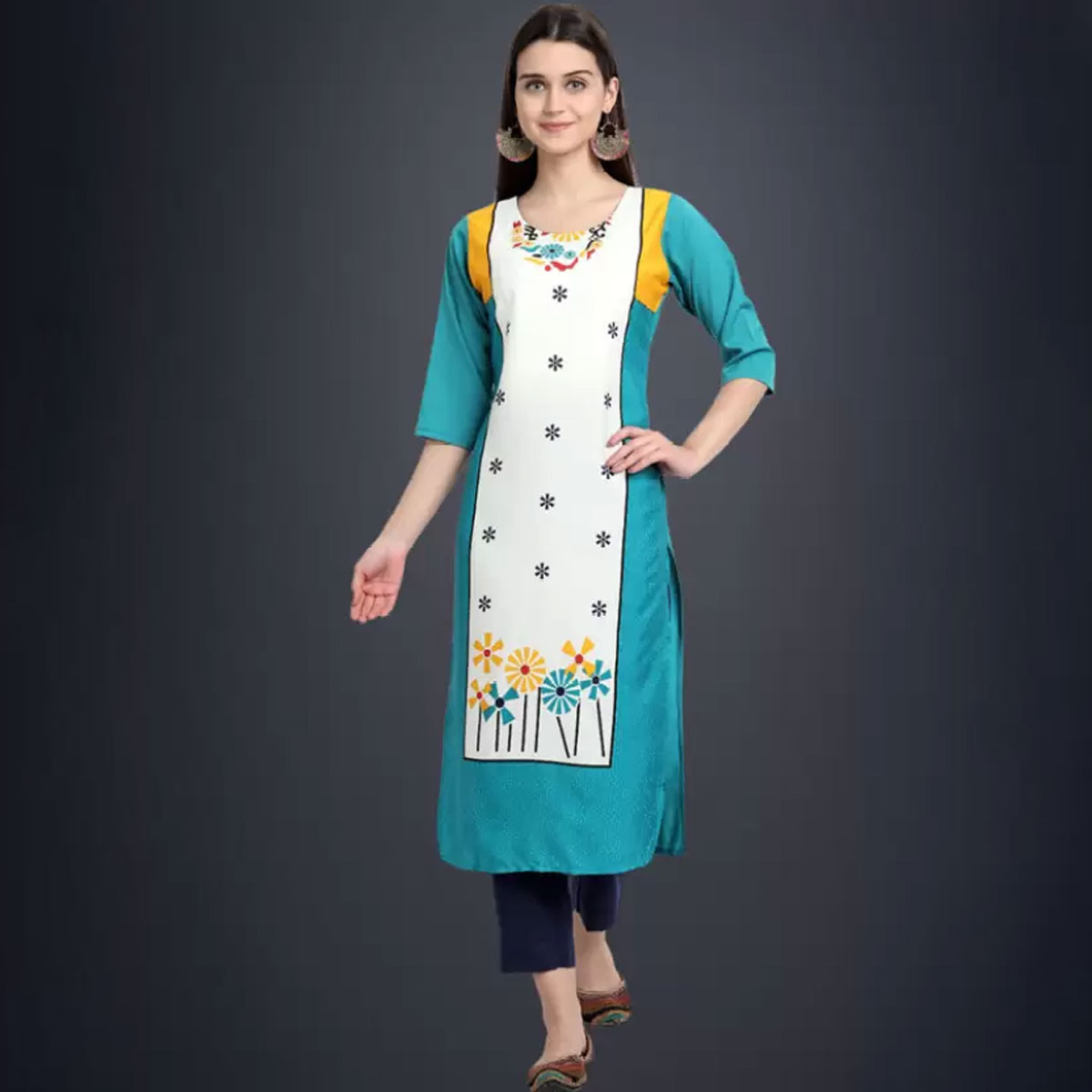 multi colour kurti