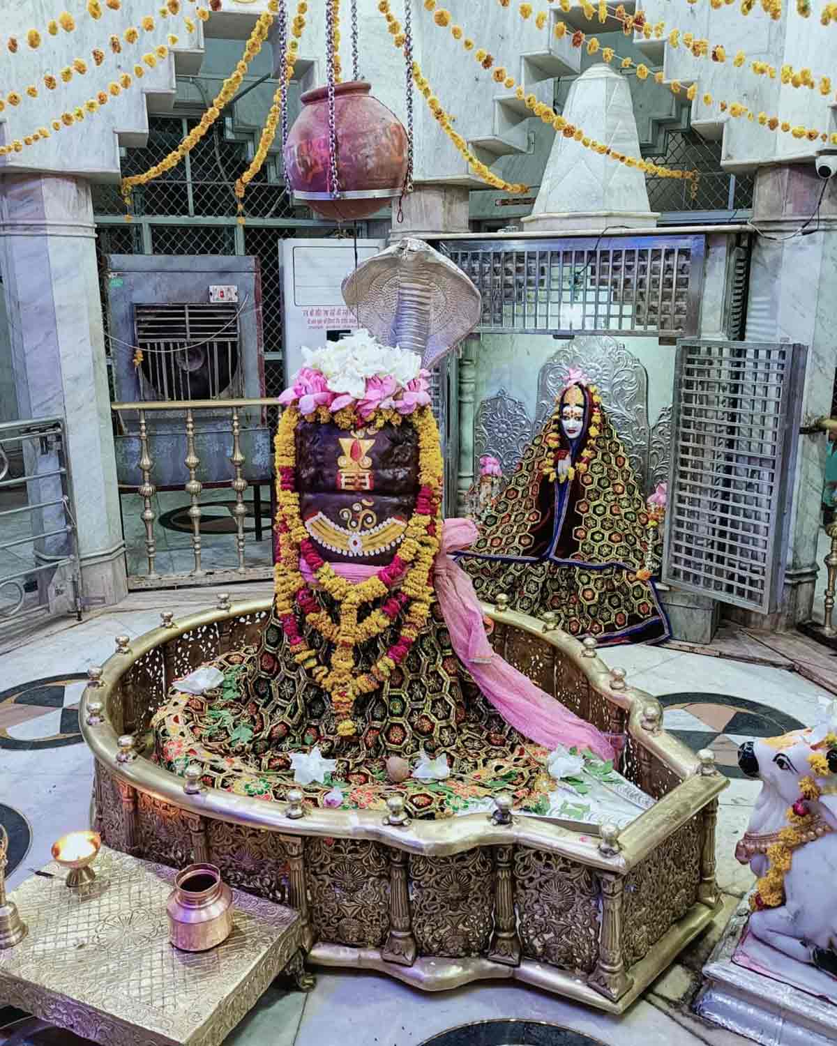 standing nandi in shiv mandir