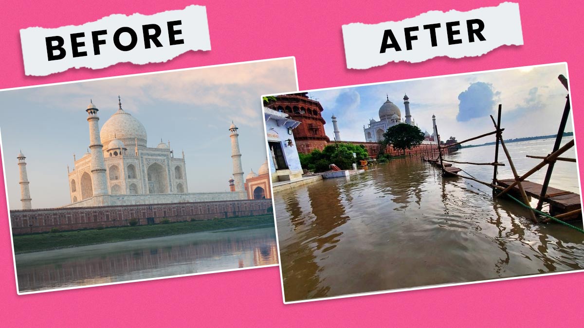 Before And After: Here's How Taj Mahal Looks After Being Hit By Yamuna ...