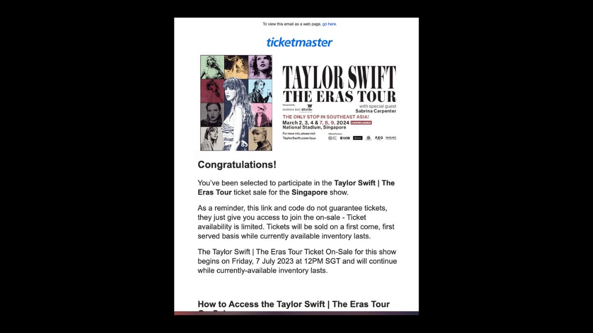 Taylor Swift The Eras Tour Singapore How The War for Tickets Led Me to