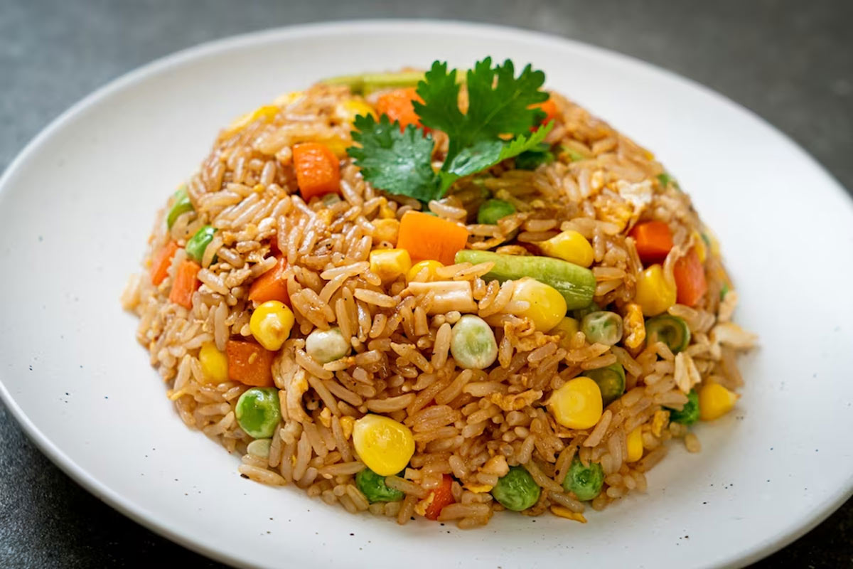 veg fried rice with korean flavour