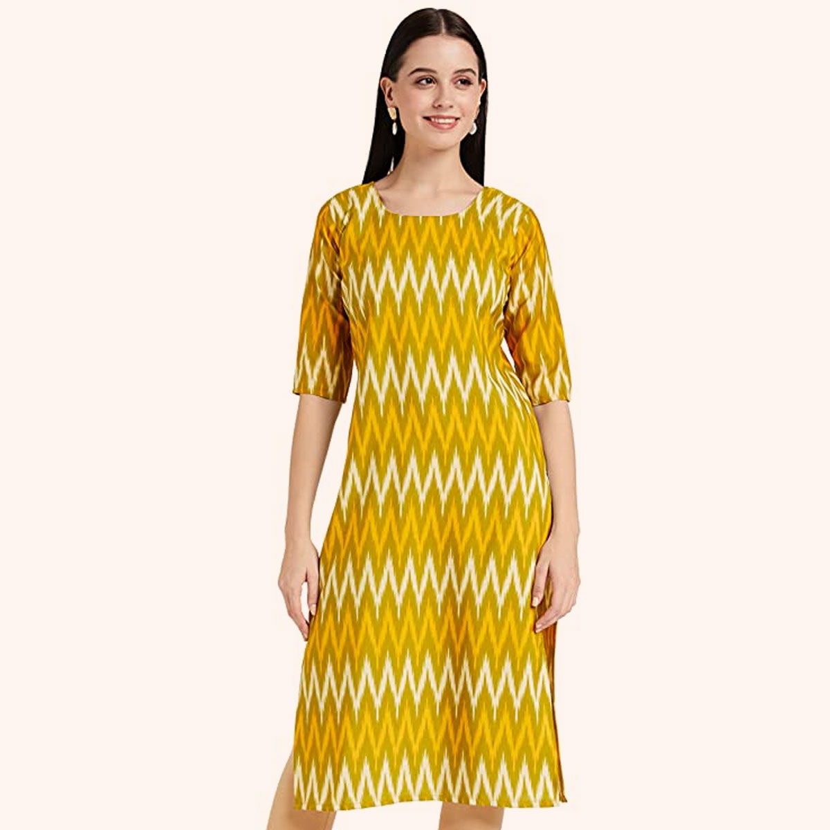 yellow colour kurti