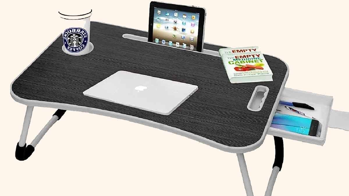 Adjustable bed table