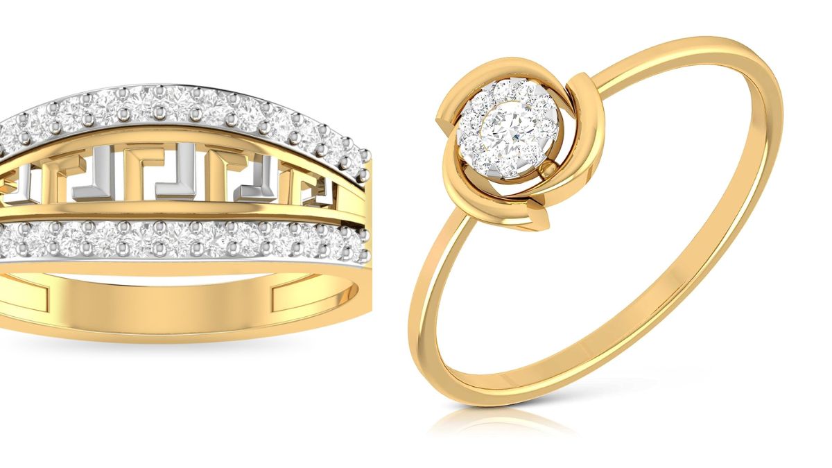 Elegant Fancy Design Crystal Golden Ring for Girls/Women – Meerzah