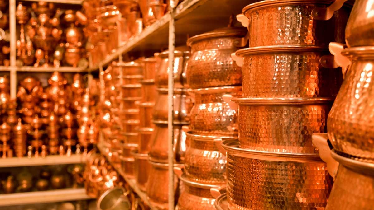 bronze water container