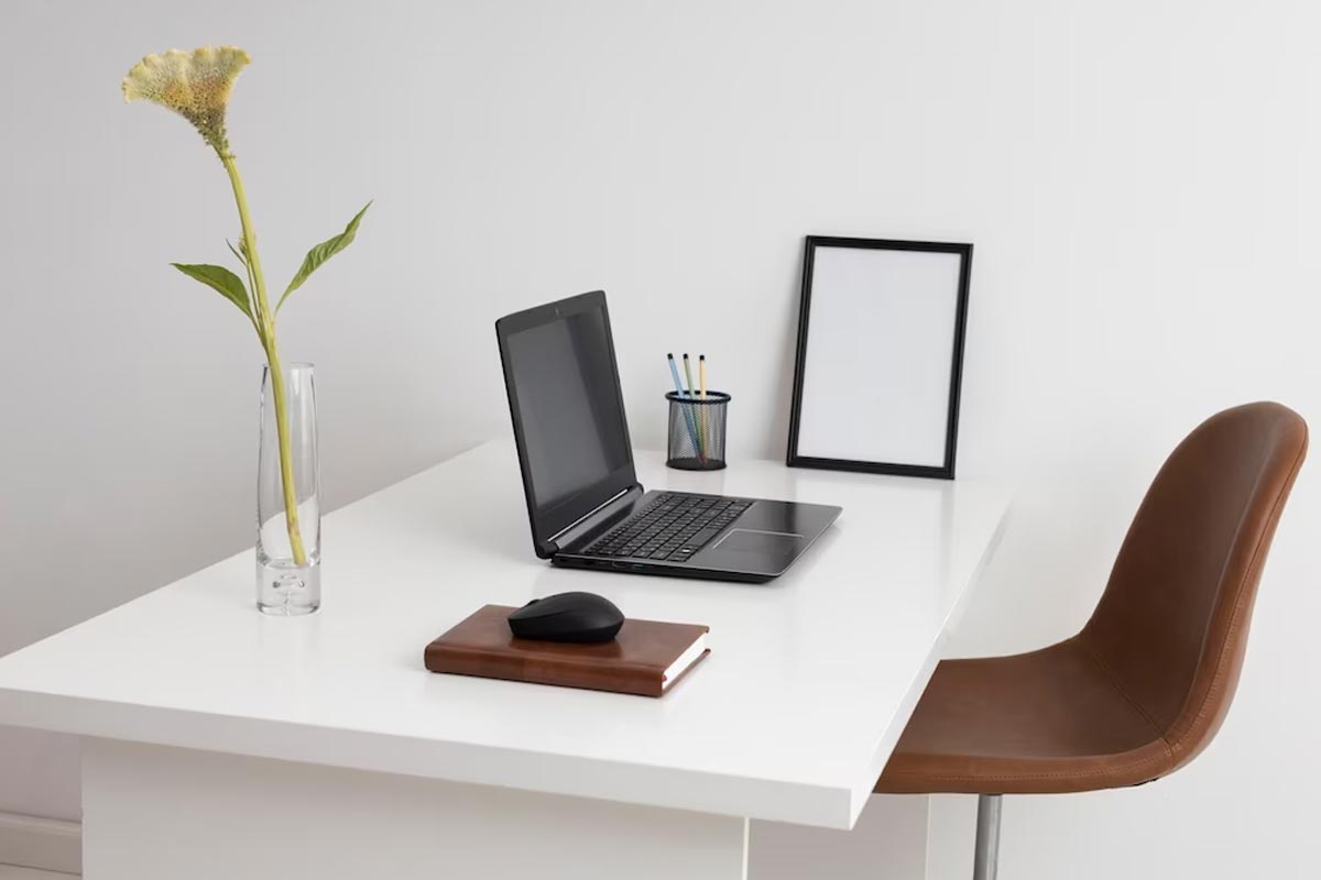 desk placement in office
