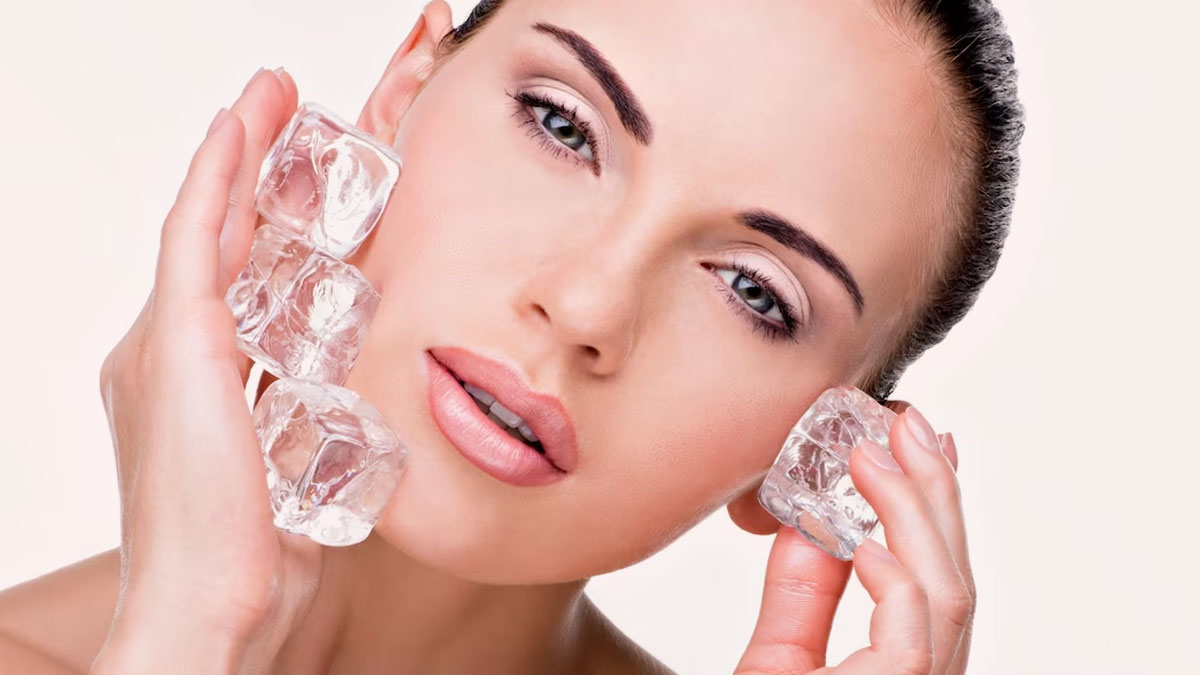ice on face