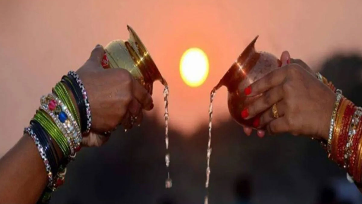 offering water to sun during mensrual cycle