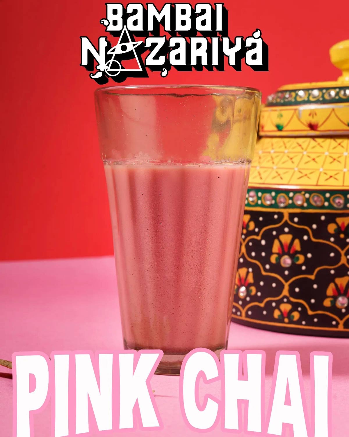pink tea in mumbai cafe bambai nazariya