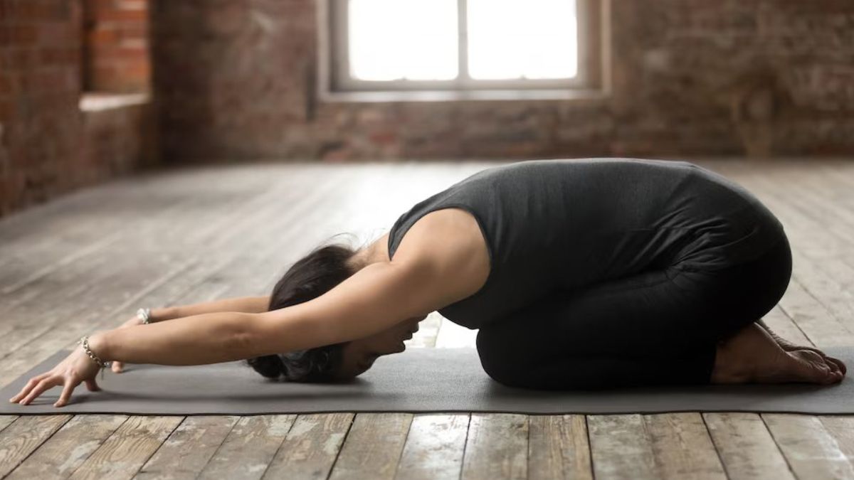 child pose for womens reproductive health