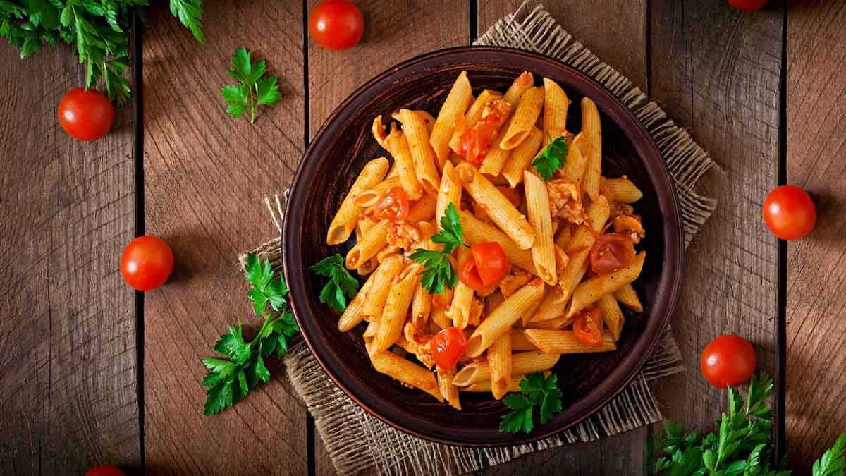 Vegetable Wheat Pasta : தென்னிந்திய சுவையில் காரசாரமான மசாலா பாஸ்தா