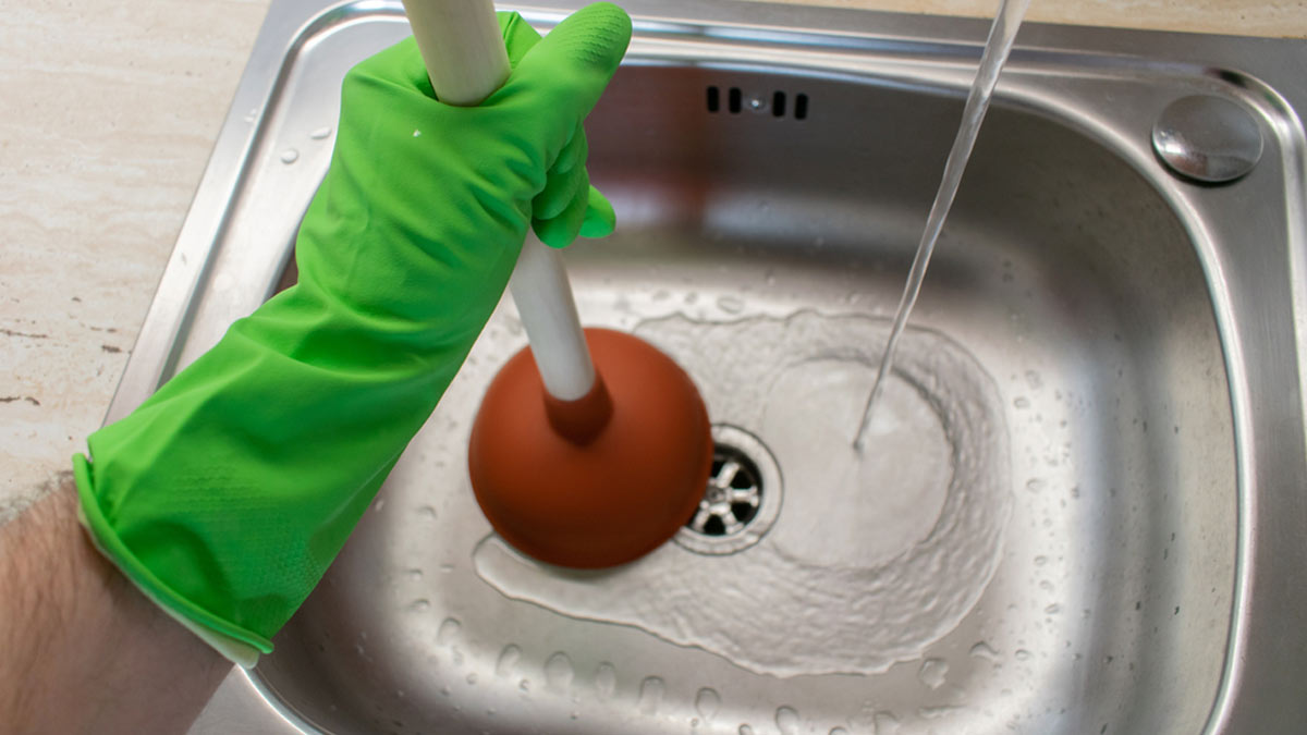 how to fix slow draining kitchen sink at home