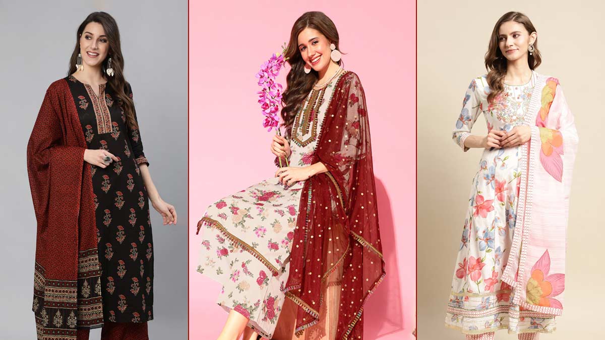 A Beautiful Heavy quality georget Fabric designer kurti plazo and dupp –  Gulabi Silk