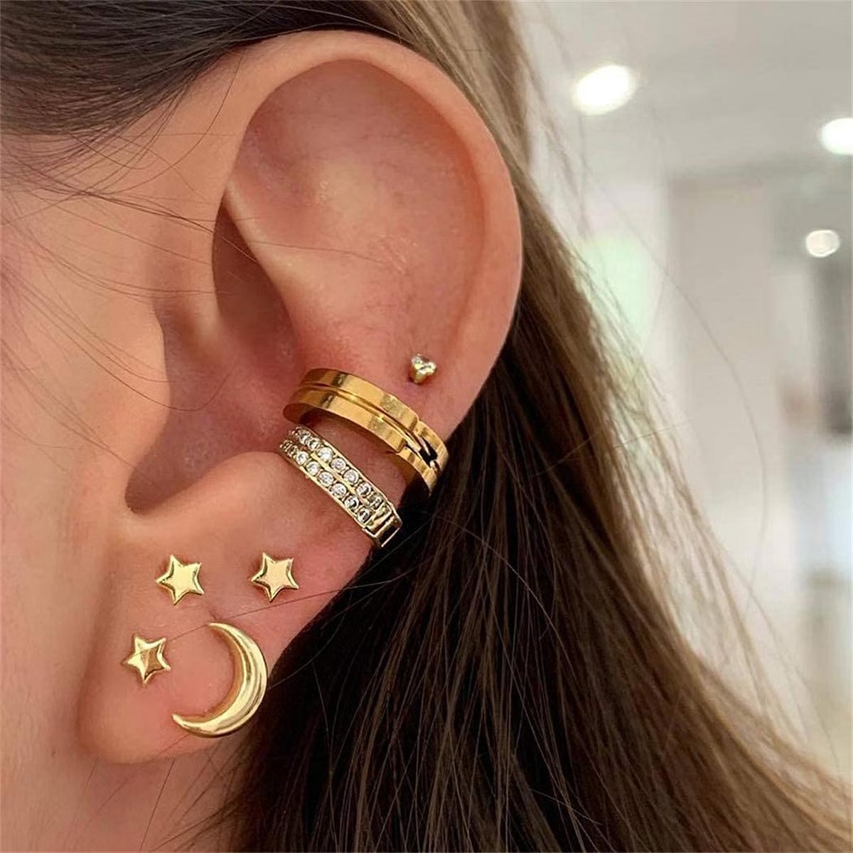 मल्टी-पिएर्सिंग इयररिंग्स multi piercings earrings