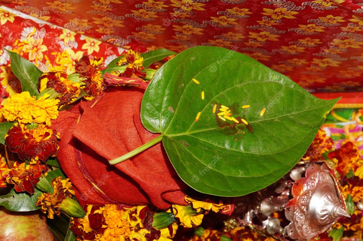 offering betel leaves to lord hanuman