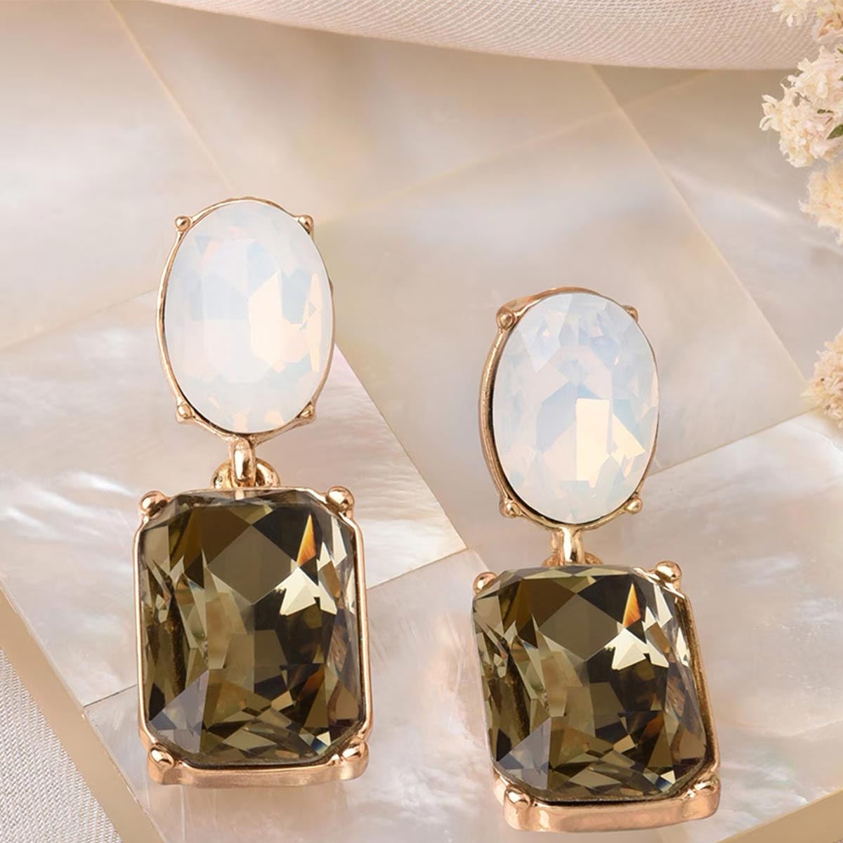 स्टोन डिजाइन इयररिंग्स stone earrings